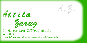 attila zarug business card